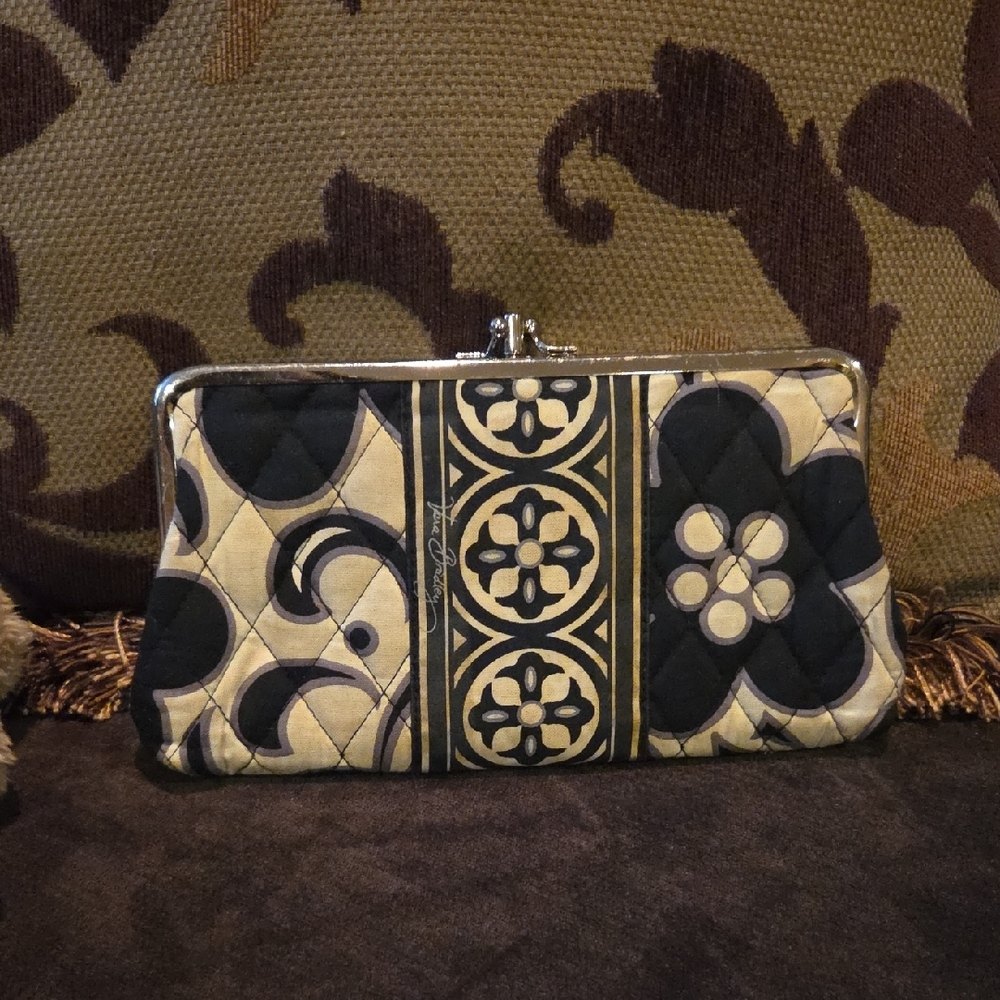 Stylish Black and Cream Clutch